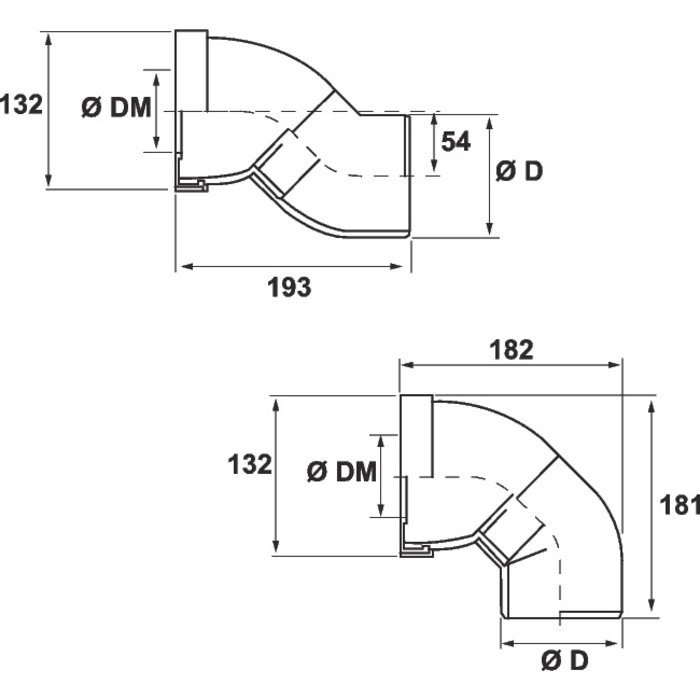 Pipe WC – NICOLL – Orientable – Ø85 à 107mm
