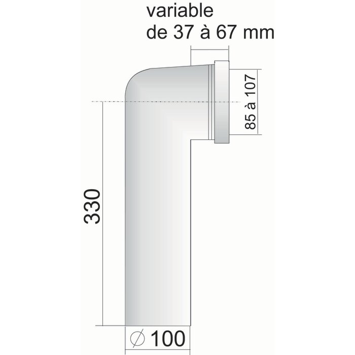 Pipe WC – REGIPLAST – Coudé 90°C